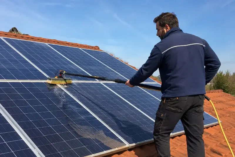 Nettoyage et entretien de panneaux solaires à Largeasse
